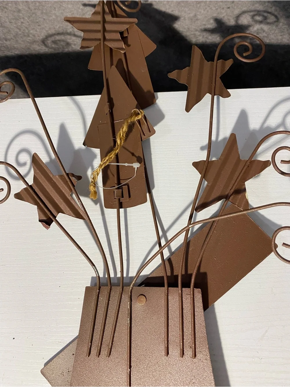 Patriotic America Metal Garden Stake 4th of July Yard Art Firework Stars